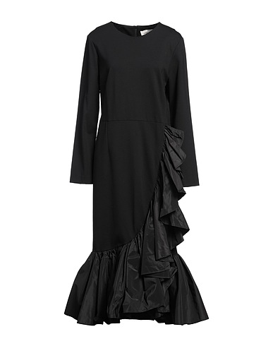 MEIMEIJ Midi dress Black 65% Viscose, 30% Polyamide, 5% Elastane