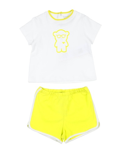 EMPORIO ARMANI Completo Baby  Bianco 100% Cotone, Poliammide, Elastan
