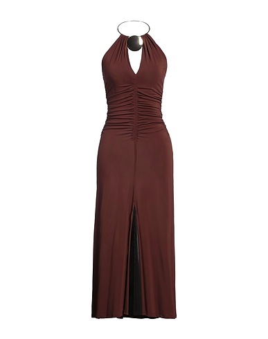 SIMONA CORSELLINI Midi-Kleid Schokobraun 95% Viskose, 5% Elastan