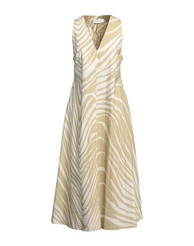SKILLS & GENES Midi-Kleid Salbeigrün 100% Baumwolle