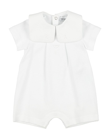 EMPORIO ARMANI Baby jumpsuit White 97% Cotton, 3% Elastane