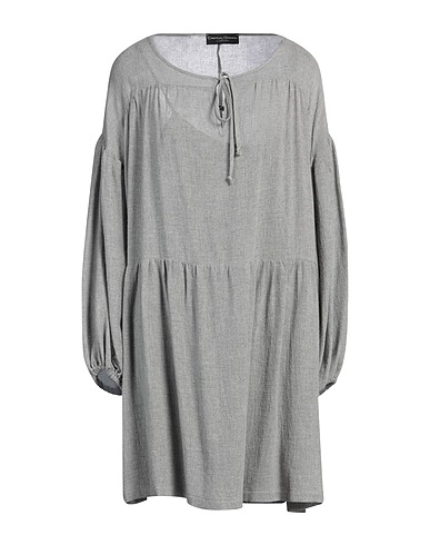 CRISTINA GAVIOLI Short dress COLLECTION Grey 70% Viscose, 30% Wool