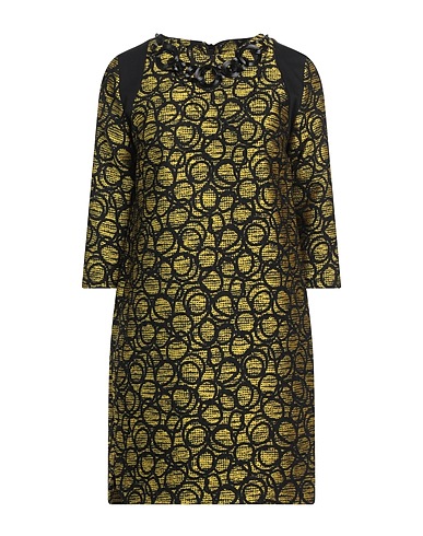 HANITA Short dress Lime green 57% Acrylic, 40% Polyester, 3% Nylon