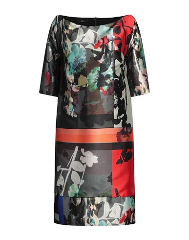 HANITA Sheath dress Black 91% Polyester, 9% Nylon, Viscose, Elastane