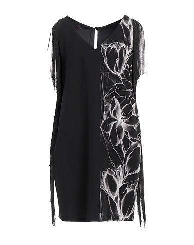 HANITA Short dress H COUTURE Black 90% Polyester, 10% Elastane