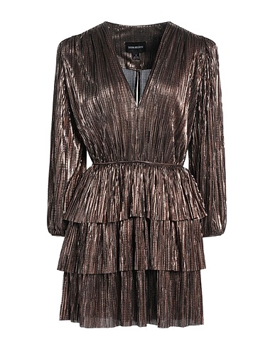 SABINA MUSÁYEV Short dress Bronze 100% Polyester
