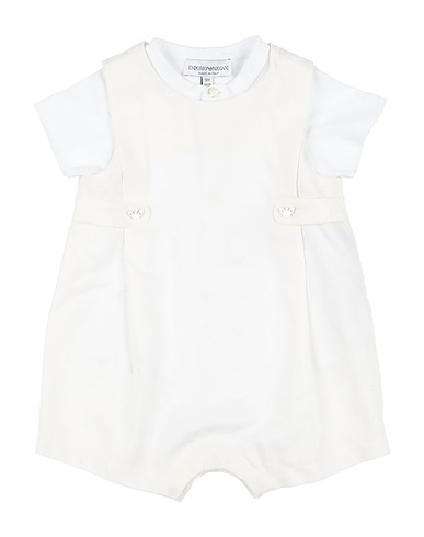 EMPORIO ARMANI Baby jumpsuit  White 56% Cotton, 44% Viscose