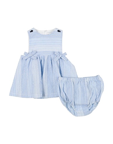 EMPORIO ARMANI Baby dress Light blue 98% Cotton, 2% Elastane