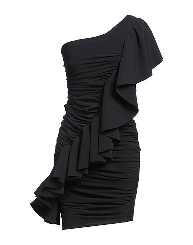 CHIARA BONI LA PETITE ROBE One-shoulder dress Black 72% Polyamide, 28% Elastane