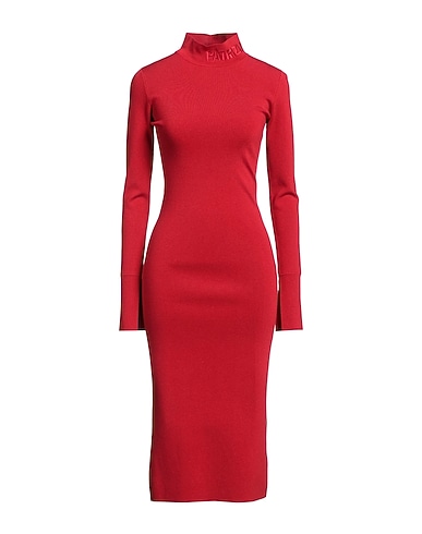 PATRIZIA PEPE Midi dress Red 37% Lyocell, 28% Viscose, 20% Polyamide, 13% Cotton, 2% Elastane