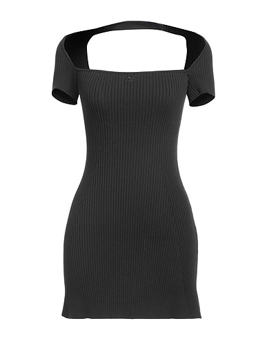 COURRÈGES Vestito corto Verde scuro 70% Viscosa, 30% Poliestere