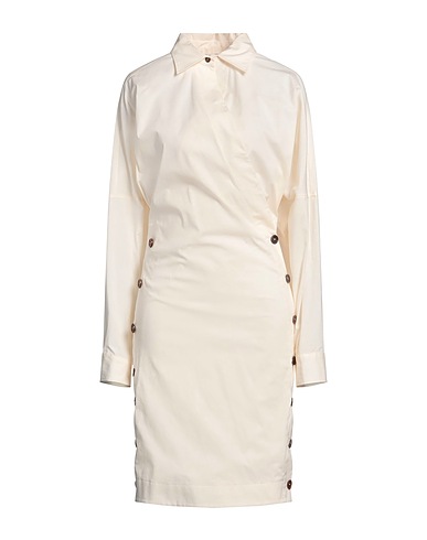 PHILOSOPHY di LORENZO SERAFINI Midi dress White 97% Cotton, 3% Elastane