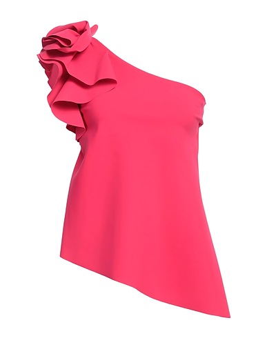 CHIARA BONI LA PETITE ROBE One-shoulder top Fuchsia 72% Polyamide, 28% Elastane