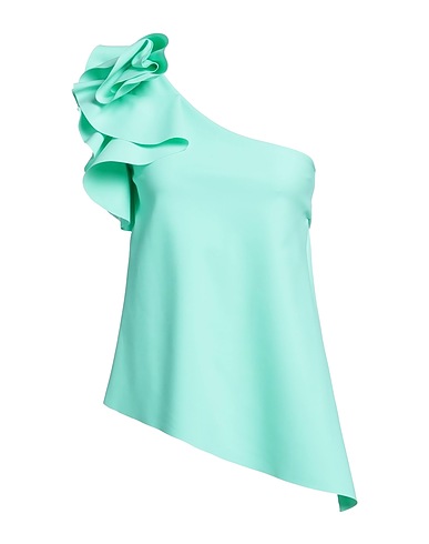 CHIARA BONI LA PETITE ROBE One-shoulder top Light green 72% Polyamide, 28% Elastane