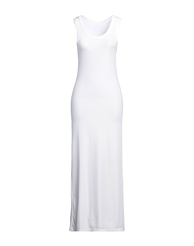 BARENA Long dress White 90% Polyamide, 10% Elastane