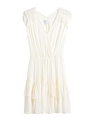 DESIGNERS REMIX Vestito Bianco 70% Viscosa EcoVero™, 30% Viscosa, Poliestere riciclato