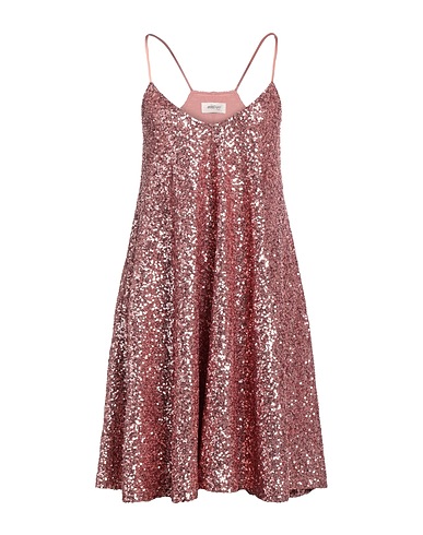 OTTOD'AME Short dress Rose gold 100% Viscose