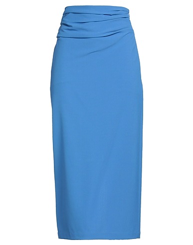 SEMICOUTURE Midi skirt Light blue 68% Polyester, 29% Viscose, 3% Elastane