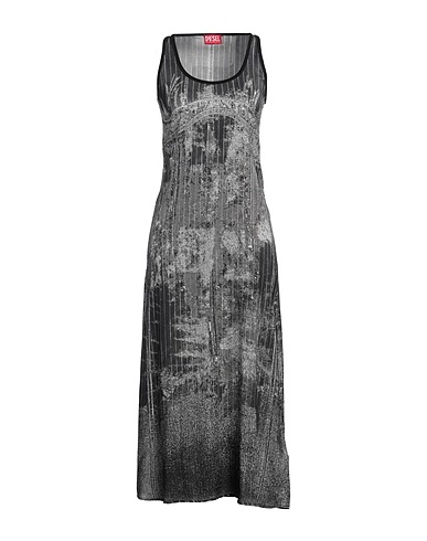 DIESEL Midi dress Black 97% Rayon, 3% Elastane