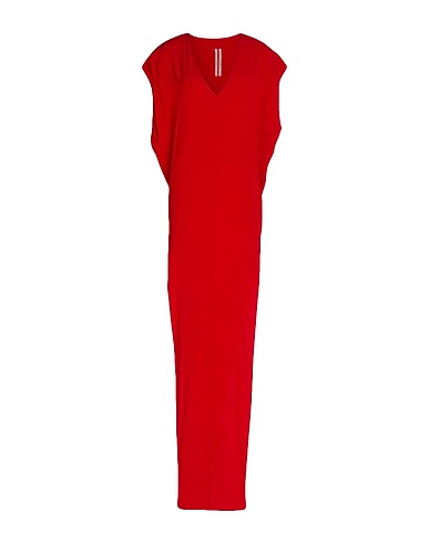 RICK OWENS Long dress Red 64% Acetate, 36% Silk