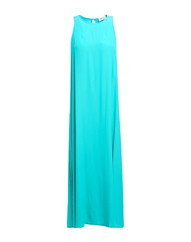 OTTOD'AME Midi dress Turquoise 70% Acetate, 30% Silk