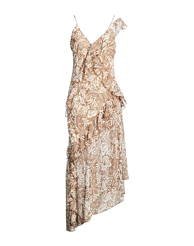 LIU •JO Midi dress Camel 98% Polyester, 2% Metallic Polyester