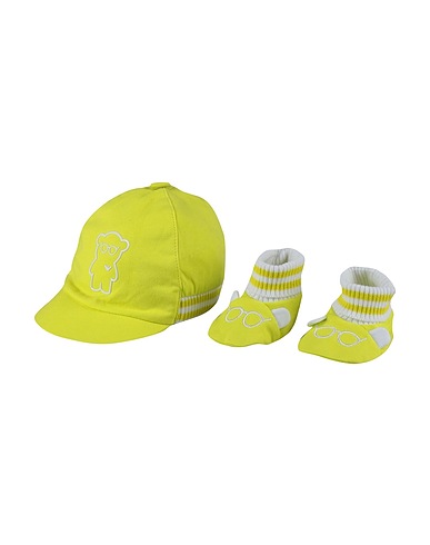 EMPORIO ARMANI Baby accessories set Lime green 100% Organic cotton, Polyamide, Elastane