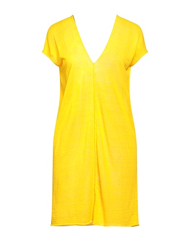 LIVIANA CONTI Short dress Yellow 83% Linen, 17% Polyamide