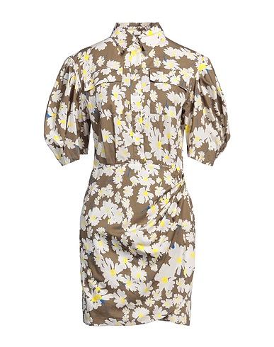 MSGM Shirt dress Military green 100% Cotton