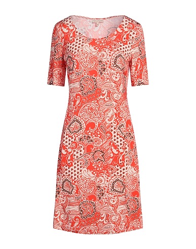 CAMICETTASNOB Short dress Tomato red 93% Viscose, 7% Elastane
