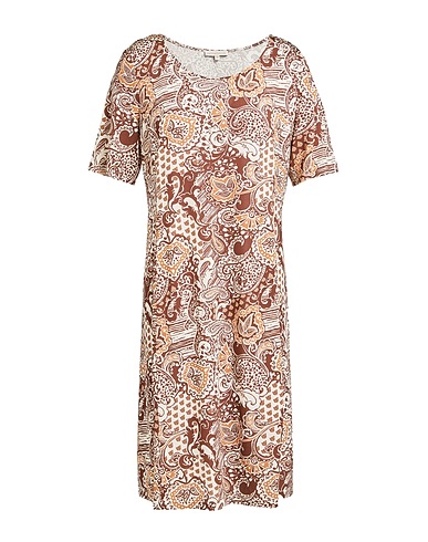 CAMICETTASNOB Short dress Brown 93% Viscose, 7% Elastane