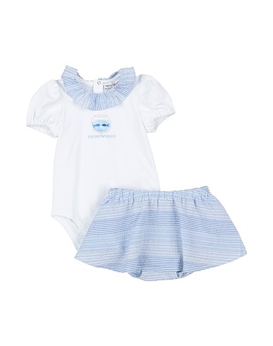 EMPORIO ARMANI Babykleidung-Set  Weiß 100% Baumwolle, Elastan