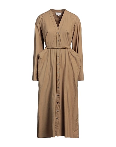 XíRENA Vestito chemisier Khaki 100% Cotone