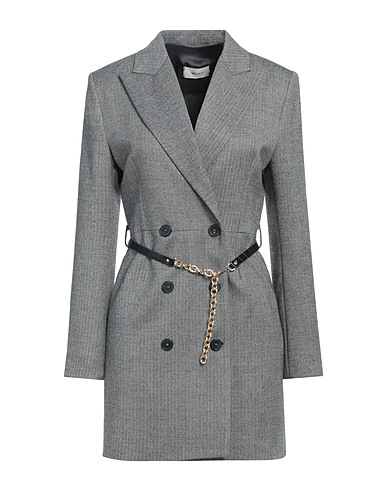 VICOLO Blazer dress Grey 63% Polyester, 33% Viscose, 4% Elastane