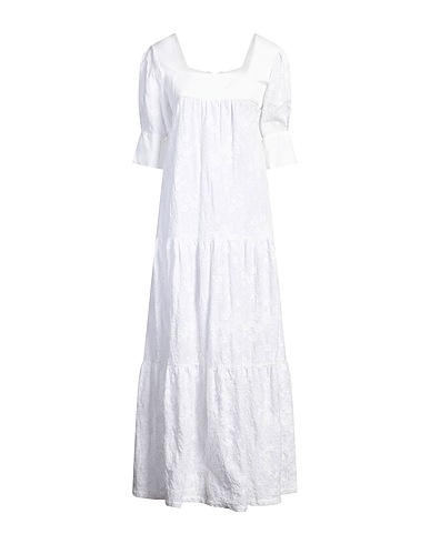 MARCHÉ_21 Vestito lungo Bianco 100% Cotone