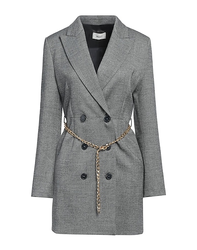 VICOLO Blazer dress Grey 63% Polyester, 33% Viscose, 4% Elastane