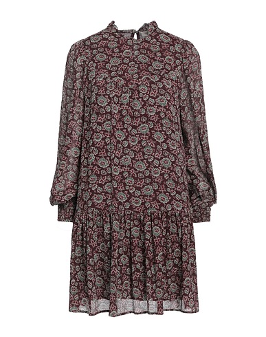 VANESSA BRUNO Short dress Chocolate brown 60% Viscose, 40% Silk
