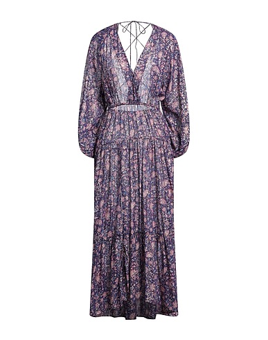 MAJE Long dress Purple 85% Viscose, 15% Polyester