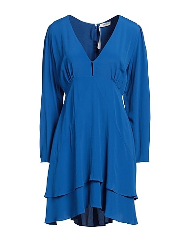 LIU •JO Short dress Bright blue 83% Acetate, 17% Silk