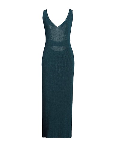 LIVIANA CONTI Long dress Deep teal 100% Cotton