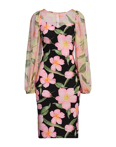 RINASCIMENTO Midi dress Black 90% Polyester, 10% Elastane