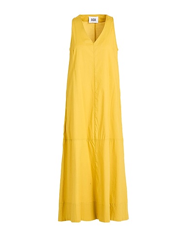 ALPHA STUDIO Vestito lungo Senape 98% Cotone, 2% Elastan