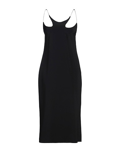 DION LEE Midi dress Black 89% Viscose, 8% Silk, 3% Elastane