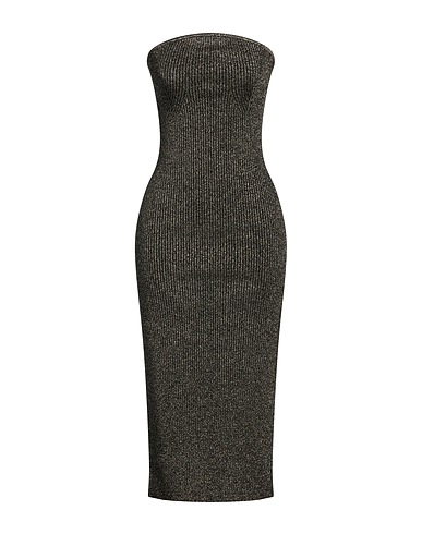 PATOU Knit dress Gold 46% Virgin Wool, 30% Polyester, 14% Metallic fiber, 9% Polyamide, 1% Elastane