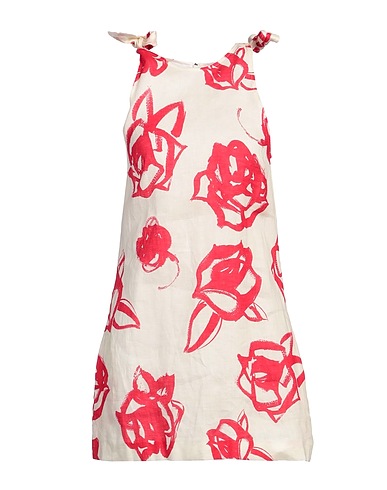 MSGM Short dress Ivory 100% Linen