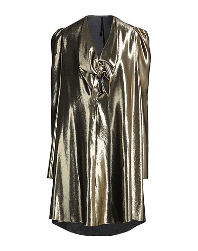 PETAR PETROV Short dress Gold 80% Silk, 20% Metallic Polyester
