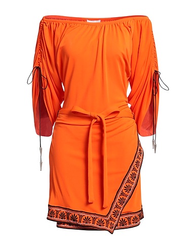 RABANNE Short dress Orange 82% Viscose, 18% Polyamide