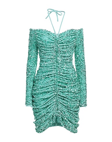 RICHARD QUINN Short dress Light green 60% Polyester, 30% Polyamide, 10% Elastane