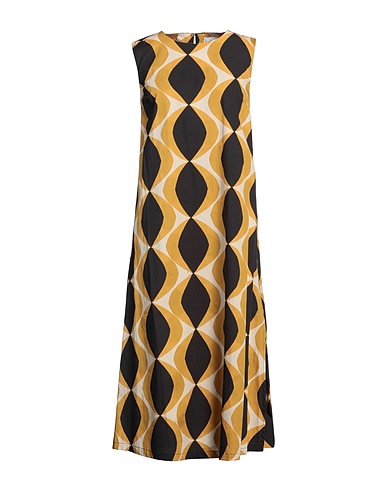 ALPHA STUDIO Vestito midi Senape 100% Cotone