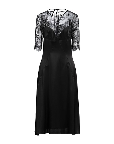 M ESSENTIAL Midi dress Black 90% Silk, 10% Elastane